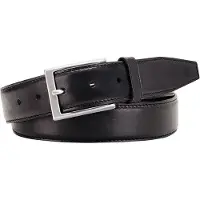 Michaelis Black leather belt