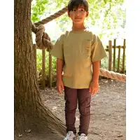 Sturdy T-shirt Desert Fiesta olijfgroen Jongens Katoen Ronde hals Effen - maat 128