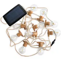 Newgarden Allegra LED solarlichtketting jute kabel, bruin / roest, Kunststof