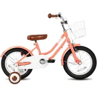 Hiland STITCH Bubble Kinderfiets Meisjes - 12 inch - Roze - Met Mandje