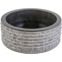Aloni by Creavit MARMEREN ALUR WASKOM MET GEPOLIJSTE BINNENZIJDE - ZWART 40X15CM