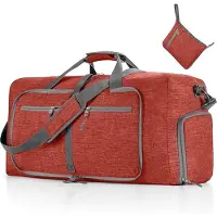VHV - Reistas - Weekendtas - Sporttas - Opvouwbare reistas - 85 Liter - Waterbestendig - Met schoenenvak - Lichtgewicht - Voor reizen en sport - Unisex - Rood