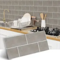 VHV - Tegelstickers - Tegelstickers keuken - Tegelstickers badkamer - Muurstickers - Waterdicht - Zelfklevend - Vintage - Set van 20 - 30 x 15 cm - Bruin