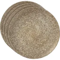Inge-glas Inge Christmas kaarsbord - 4x stuks - goud - kunststof - 33 cm - onderbord - kaarsen plateau - kerstdecoratie