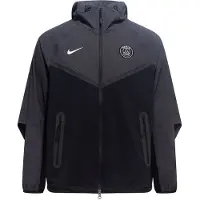 Nike Paris Saint-Germain Tech Woven Trainingsjack 2026-2027 Kids Zwart Donkergrijs Wit