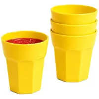 PlasticForte onbreekbaar drinkglas - 36x - kunststof - geel - 360 ml - drinkglazen - lichtgewicht - 9 x 10 cm - stapelbaar