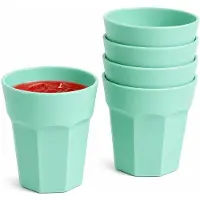 PlasticForte onbreekbaar drinkglas - 10x - kunststof - mintgroen - 360 ml - drinkglazen - lichtgewicht - 9 x 10 cm - stapelbaar
