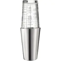 Westmark Boston Shaker Boogie – cocktailshaker met schaalverdeling, professionele cocktailmixer, baraccessoires, inclusief recepten – roestvrij staal, 350ml