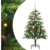 vidaXL Kunstkerstboom 150 LED's Warmwit PVC en Metalen Groen