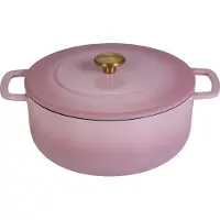 ComBekk Geëmailleerde Gietijzeren Braadpan 'Roze' Ø24cm / 3.8L