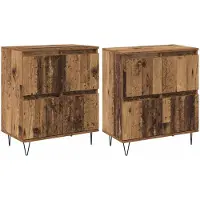 vidaXL Dressoirs 2 st Oud hout