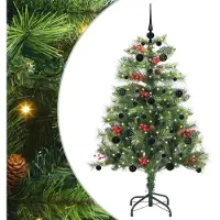 vidaXL Kunstkerstboom 150 LED's Warmwit PVC en Metalen Groen