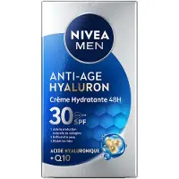 Nivea MEN Anti-Age Power Hydraterende Moisturizer met SPF 30 - Hyaluronzuur + Q10 - Dagcrème voor Mannen - Gezichtsverzorging - 50ml