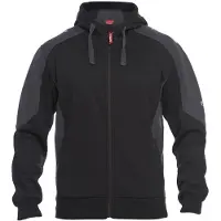 F-engel F. Engel 8820-233 Hoody Sweater Zwart/Antraciet maat L heren