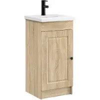 vidaXL Badkamer Vanity met Wastafel Sonoma Eiken 42 x 40 x 84,5 cm