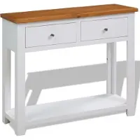 vidaXL Wandtafel 83x30x73 cm massief eikenhout