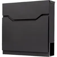 BRASQ Brievenbus Premium Zwart - Wandbrievenbus - Incl. Montagemateriaal & 2 Sleutels - met Krantenvak en Slot - RVS