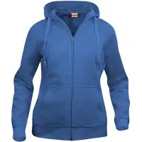 Clique Basic hoody full zip ds Kobalt maat M dames