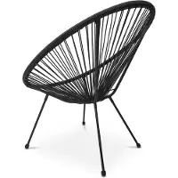 Hobby Hall Tuinstoel / loungestoel BRASIL – Zwart – Acapulco design