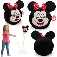 Disney TY Minnie Mouse Knuffelbal, stuiterend knuffeltje, BEANIE BOUNCERS, behendigheidsspeelgoed voor kinderen 10 cm