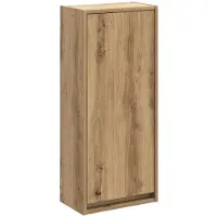 vidaXL Wandgemonteerde wastafelmeubel Artisanaal eiken 35 x 20 x 81 cm