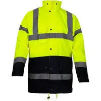 Oxxa Alberto 0980 parka fluo geel/marineblauw maat XL