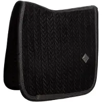 Kentucky Horsewear Horsewear - Zadeldoek velvet mini Pearls dressuur zwart