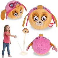 Paw Patrol TY Paw Patrol SKYE Knuffelbal, stuiterend knuffeltje, BEANIE BOUNCERS, behendigheidsspeelgoed voor kinderen 10 cm