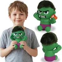 Marvel TY MARVEL Hulk Pluche mascotte, Knuffel, BEANIE BABIES-knuffel, sensorisch speelgoed 17 cm