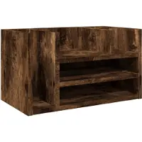 vidaXL Bureau organiser 44,5x24x25 cm bewerkt hout gerookt eikenkleur