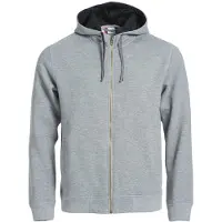 Clique Classic Hoody FZ Grijs Melange maat 5XL heren