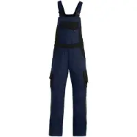 FHB Eckhard Tuinbroek Twill Marineblauw-Zwart maat 24 heren