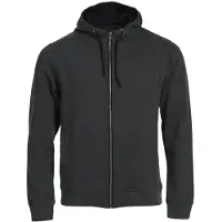 Clique Classic Hoody FZ Antraciet Melange maat M heren