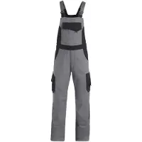 FHB Eckhard Tuinbroek Twill Grijs-Zwart maat 98 heren