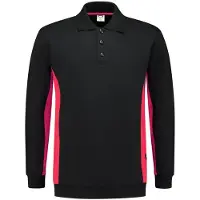 Tricorp 302003 Polosweater Bicolor Zwart/Rood maat XXL heren