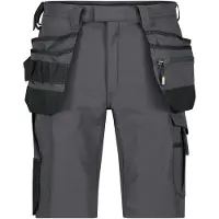 Dassy Aurax Holsterzakkenshort met stretch Antracietgrijs/Zwart maat 50 heren