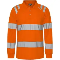 Fristads Hogezichtbaarheids poloshirt met lange mouw klasse 3 7864 GPST Hi-Vis Oranje maat 3XL heren