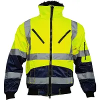 Oxxa Agatha 0962 pilotjack fluo geel/marineblauw maat S