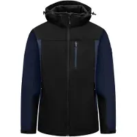 FHB Jannik Softshell-Jack Marineblauw-Zwart maat L heren
