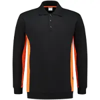 Tricorp 302003 Polosweater Bicolor Zwart/Oranje maat XL heren