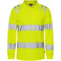 Fristads Hogezichtbaarheids poloshirt met lange mouw klasse 3 7864 GPST Hi-Vis Geel maat S heren