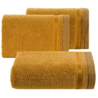 Eurofirany Luxe Badhanddoek Abbie 100x150 cm Donkergeel - Zacht & Absorberend