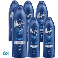 Magno Marine Douchegel – 6 x 600ml – Verfrissende Geur – Douchegel Voordeelverpakking