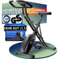 Heldenwerk Hometrainer - Inklapbaar - tot 150KG belastbaar - Zwart