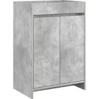 vidaXL Badkamer Onder Het Wastafel Kast Betongrijs 56 x 37,5 x 81 cm