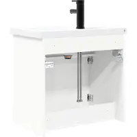 vidaXL Badkamermeubel met kraan Wit 61 x 40 x 74,5 cm
