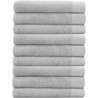 Cinderella Weekend Handdoek - 60 x 110 cm - 550 g/m² - Hotelkwaliteit - Set van 9 - Lichtgrijs