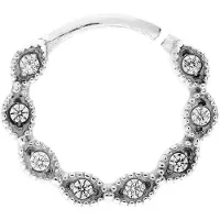 Lucardi - Dames Stalen helixpiercing met zirkonia - Piercing - Staal - Zilverkleurig