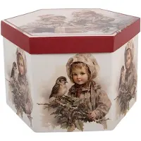 Clayre & Eef Kerstbal Set van 14 Overig 8x8x8 cm Wit Kunststof Kerstballen