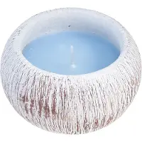 Viana Citronella Kaars Blauw Keramiek Schaal Vintage Balkon H8cm